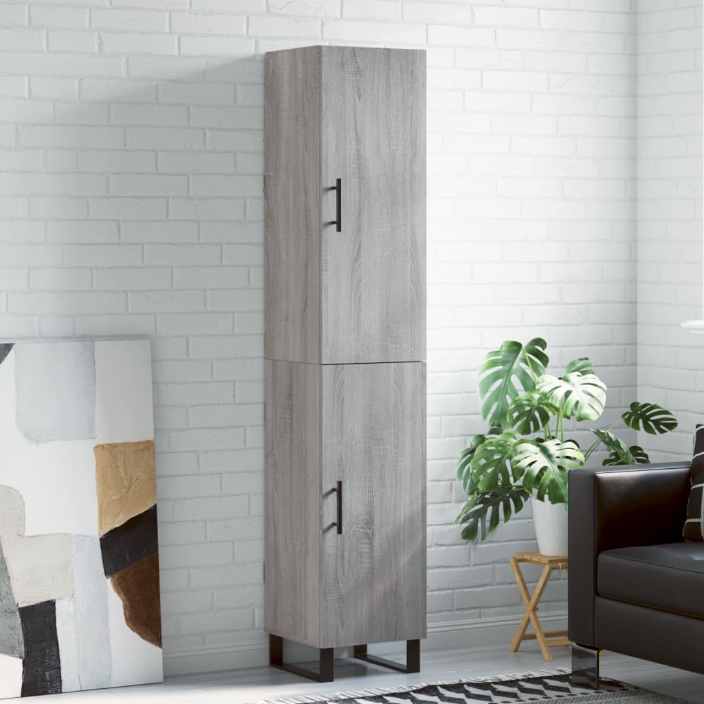 Skříň highboard šedá sonoma 34,5 x 34 x 180 cm kompozitní dřevo