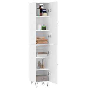 Skříň highboard bílá 34,5 x 34 x 180 cm kompozitní dřevo - obrázek 3