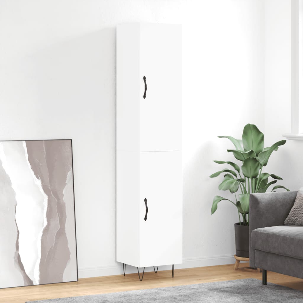 vidaXL Highboard Weiß 34,5x34x180 cm Holzwerkstoff