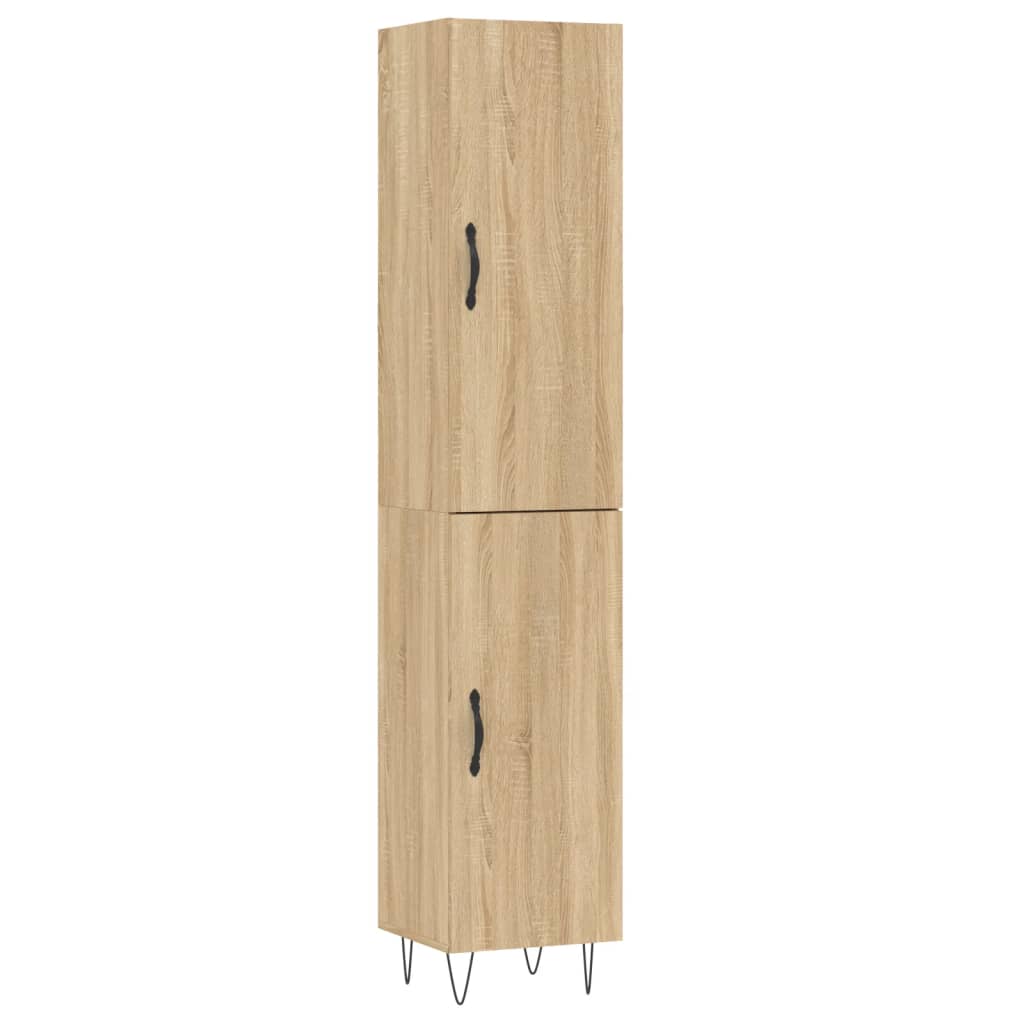 vidaXL Skříň highboard dub sonoma 34,5 x 34 x 180 cm kompozitní dřevo