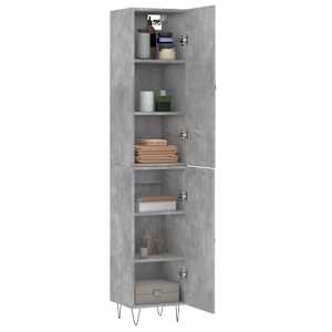 Skříň highboard betonově šedá 34,5x34x180 cm kompozitní dřevo - obrázek 3