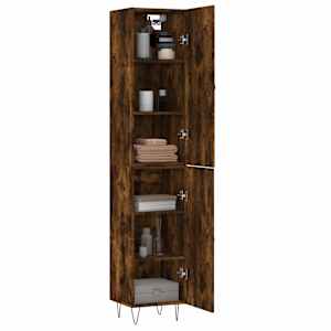Skříň highboard kouřový dub 34,5 x 34 x 180 cm kompozitní dřevo - obrázek 3