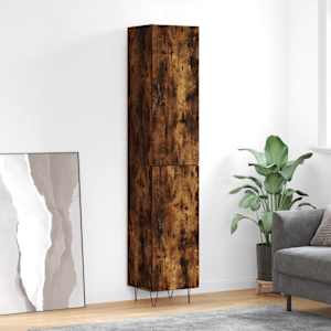 Skříň highboard kouřový dub 34,5 x 34 x 180 cm kompozitní dřevo - obrázek 1