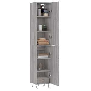 Skříň highboard šedá sonoma 34,5 x 34 x 180 cm kompozitní dřevo - obrázek 3