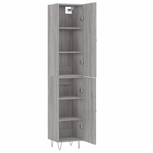 Skříň highboard šedá sonoma 34,5 x 34 x 180 cm kompozitní dřevo - obrázek 4