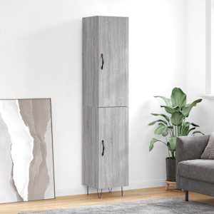 Skříň highboard šedá sonoma 34,5 x 34 x 180 cm kompozitní dřevo - obrázek 1