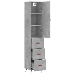 Skříň highboard betonově šedá 34,5x34x180 cm kompozitní dřevo - obrázek 4
