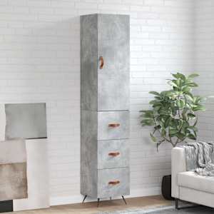 Skříň highboard betonově šedá 34,5x34x180 cm kompozitní dřevo - obrázek 1