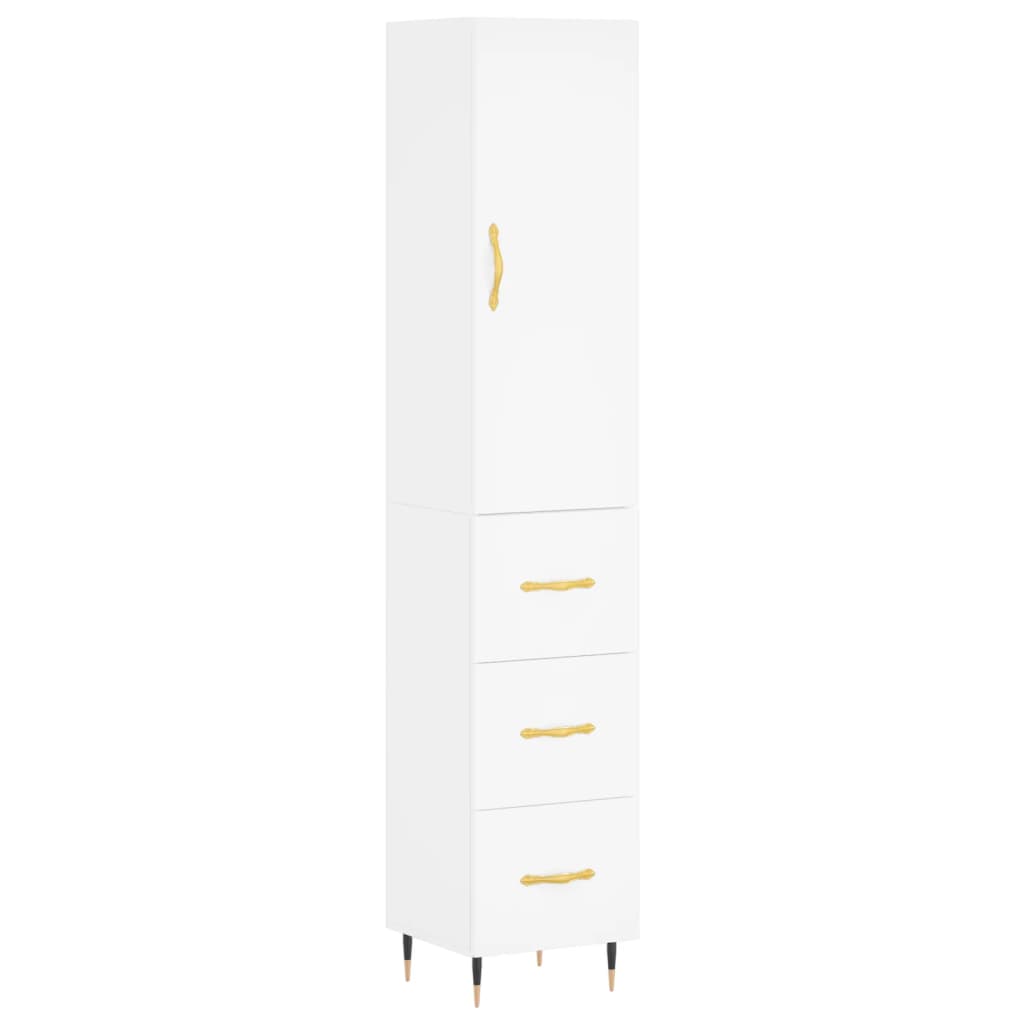 vidaXL Skříň highboard bílá 34,5 x 34 x 180 cm kompozitní dřevo