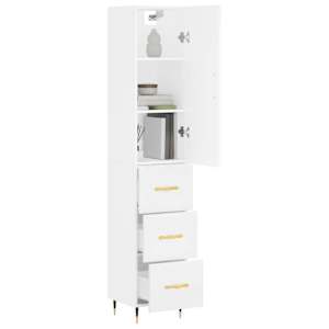 vidaXL Highboard Wei&szlig; 34,5x34x180 cm Holzwerkstoff
