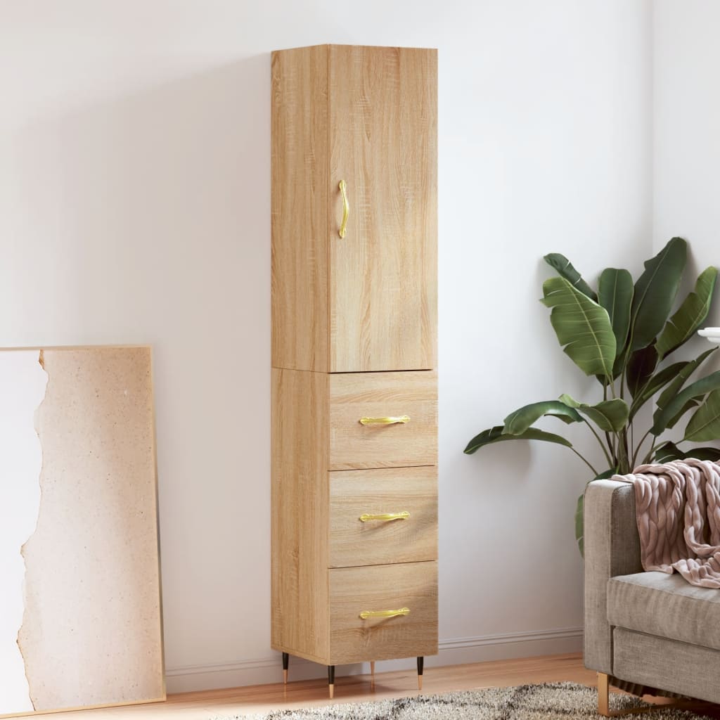 Highboard Sonoma-Eiche 34,5x34x180 cm Holzwerkstoff kaufen