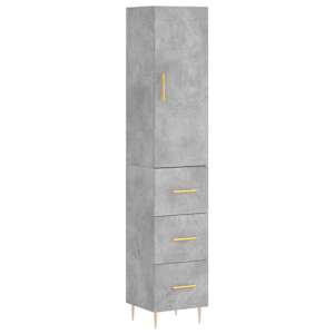 Skříň highboard betonově šedá 34,5x34x180 cm kompozitní dřevo - obrázek 2