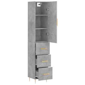 Skříň highboard betonově šedá 34,5x34x180 cm kompozitní dřevo - obrázek 4