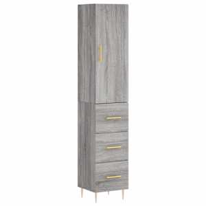 Skříň highboard šedá sonoma 34,5 x 34 x 180 cm kompozitní dřevo - obrázek 2