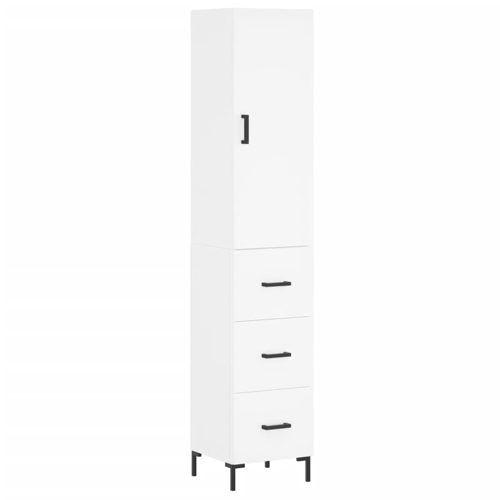 vidaXL Skříň highboard bílá 34,5 x 34 x 180 cm kompozitní dřevo
