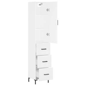 Skříň highboard bílá 34,5 x 34 x 180 cm kompozitní dřevo - obrázek 4