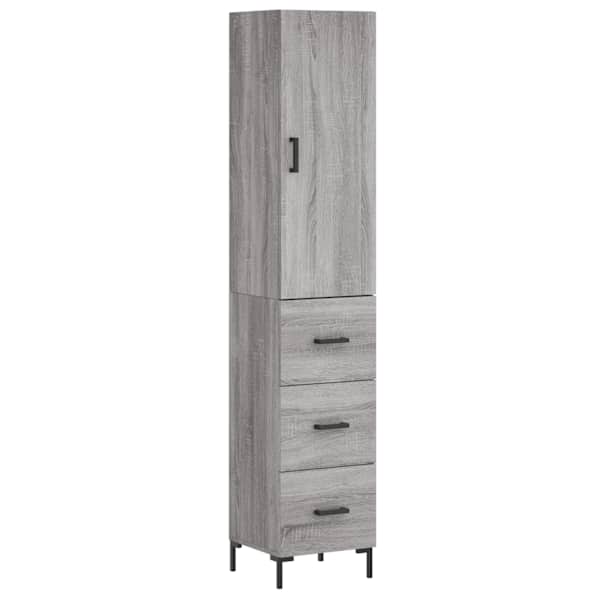 vidaXL k&otilde;rge kapp, hall Sonoma tamm, 34,5x34x180 cm, tehispuit