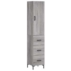Skříň highboard šedá sonoma 34,5 x 34 x 180 cm kompozitní dřevo - obrázek 2
