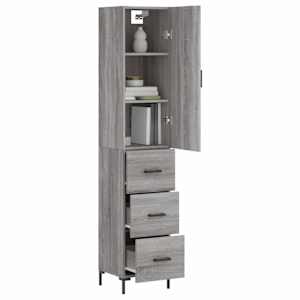 Skříň highboard šedá sonoma 34,5 x 34 x 180 cm kompozitní dřevo - obrázek 3
