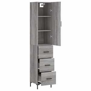 Skříň highboard šedá sonoma 34,5 x 34 x 180 cm kompozitní dřevo - obrázek 4