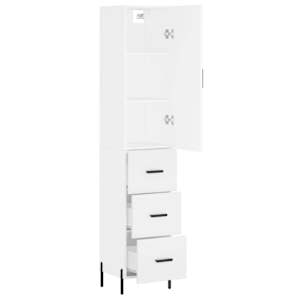 Skříň highboard bílá 34,5 x 34 x 180 cm kompozitní dřevo - obrázek 4