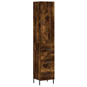 Skříň highboard kouřový dub 34,5 x 34 x 180 cm kompozitní dřevo - obrázek 2