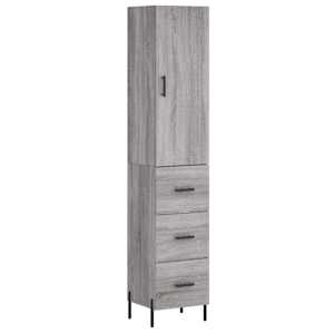Skříň highboard šedá sonoma 34,5 x 34 x 180 cm kompozitní dřevo - obrázek 2