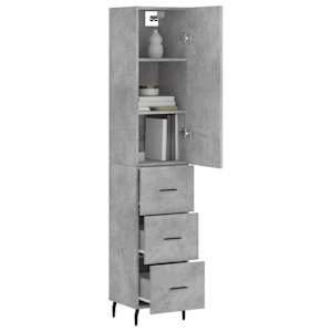Skříň highboard betonově šedá 34,5x34x180 cm kompozitní dřevo - obrázek 3
