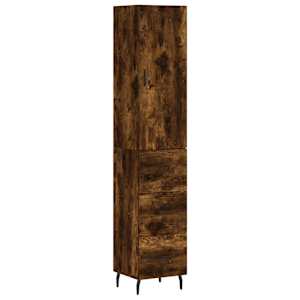 Skříň highboard kouřový dub 34,5 x 34 x 180 cm kompozitní dřevo - obrázek 2