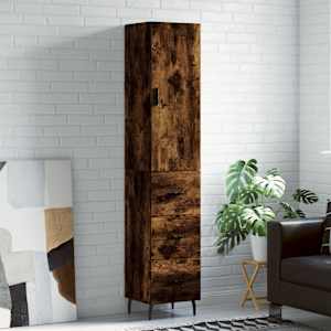 Skříň highboard kouřový dub 34,5 x 34 x 180 cm kompozitní dřevo - obrázek 1