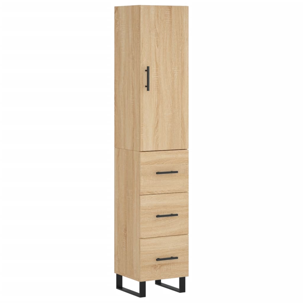 Thumbnail - vidaXL Highboard Sonoma-Eiche 34,5x34x180 cm Holzwerkstoff