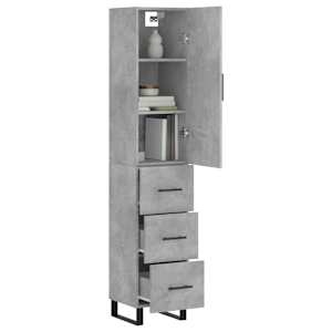 Skříň highboard betonově šedá 34,5x34x180 cm kompozitní dřevo - obrázek 3
