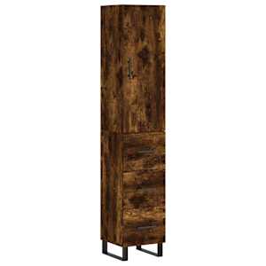 Skříň highboard kouřový dub 34,5 x 34 x 180 cm kompozitní dřevo - obrázek 2