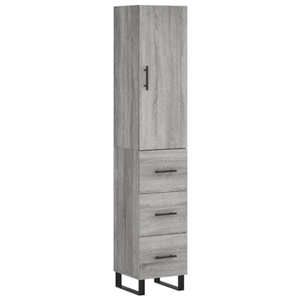 vidaXL k&otilde;rge kapp, hall Sonoma tamm, 34,5x34x180 cm, tehispuit