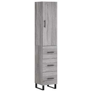 Skříň highboard šedá sonoma 34,5 x 34 x 180 cm kompozitní dřevo - obrázek 2