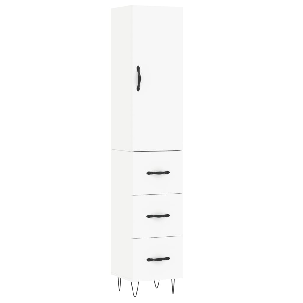 vidaXL Skříň highboard bílá 34,5 x 34 x 180 cm kompozitní dřevo