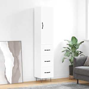 Skříň highboard bílá 34,5 x 34 x 180 cm kompozitní dřevo - obrázek 1