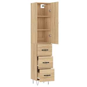 Skříň highboard dub sonoma 34,5 x 34 x 180 cm kompozitní dřevo - obrázek 4