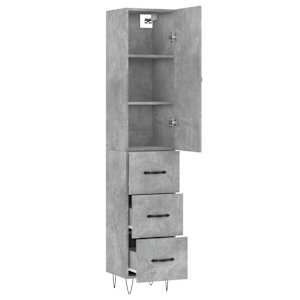 Skříň highboard betonově šedá 34,5x34x180 cm kompozitní dřevo - obrázek 4