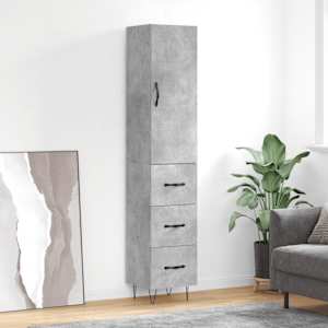 Skříň highboard betonově šedá 34,5x34x180 cm kompozitní dřevo - obrázek 1