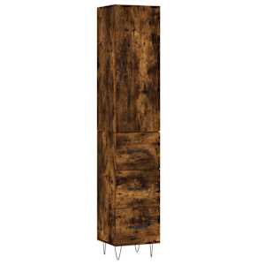 Skříň highboard kouřový dub 34,5 x 34 x 180 cm kompozitní dřevo - obrázek 2
