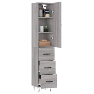 Skříň highboard šedá sonoma 34,5 x 34 x 180 cm kompozitní dřevo - obrázek 3