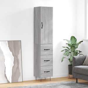 Skříň highboard šedá sonoma 34,5 x 34 x 180 cm kompozitní dřevo - obrázek 1