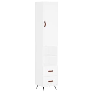 Skříň highboard bílá 34,5 x 34 x 180 cm kompozitní dřevo - obrázek 2