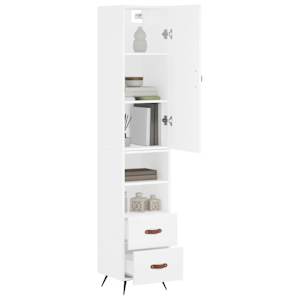 Skříň highboard bílá 34,5 x 34 x 180 cm kompozitní dřevo - obrázek 3