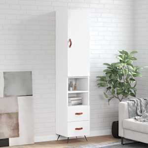 Skříň highboard bílá 34,5 x 34 x 180 cm kompozitní dřevo - obrázek 1