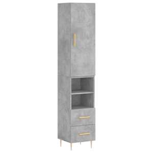 Skříň highboard betonově šedá 34,5x34x180 cm kompozitní dřevo - obrázek 2