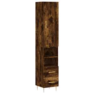 Skříň highboard kouřový dub 34,5 x 34 x 180 cm kompozitní dřevo - obrázek 2