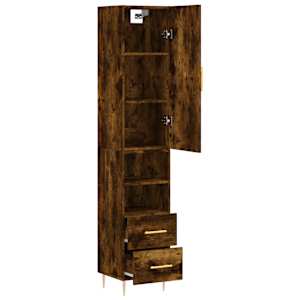 Skříň highboard kouřový dub 34,5 x 34 x 180 cm kompozitní dřevo - obrázek 4