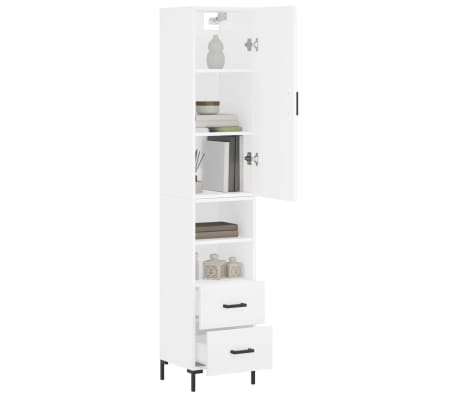 vidaXL Highboard Wei&szlig; 34,5x34x180 cm Holzwerkstoff